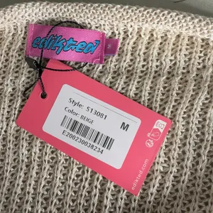 Edikted Emmie Off The Shoulder Sheer Knitted Top, Beige, M thumbnail 4