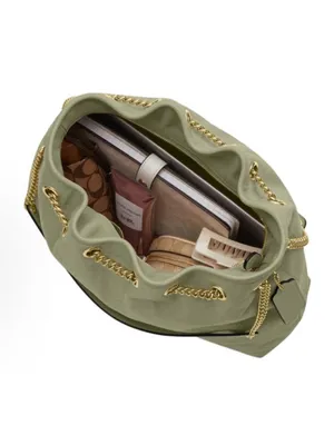 nwt coach Evelyn Shoulder Bag With Quilting gold/pistacho，cdr00 thumbnail 9