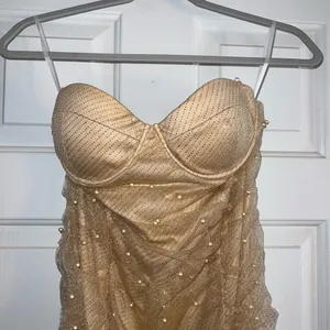 Hello Molly Magical Connection Midi Dress in Gold Size 8 New with tags thumbnail 8