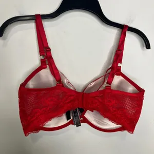 Victoria's Secret red lace strappy very sexy Push up bra women's‎ size 36DD thumbnail 7