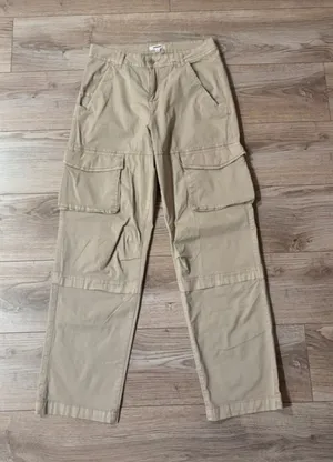 Garage Tan Khaki Baggy Straight Leg Cargo Pants Size 9 thumbnail 1
