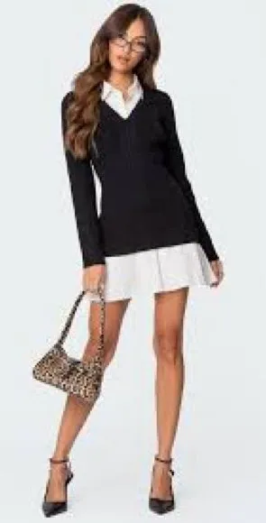 Edikted two in one collar dress-NWT-Size XL thumbnail 1