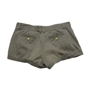 Forever 21 Olive Khaki Chino Shorts L Cuffed Preppy Utility thumbnail 2
