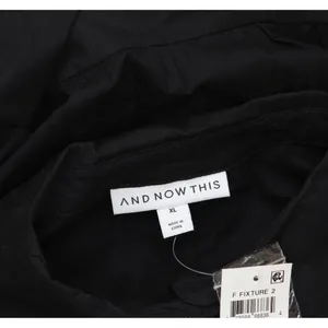 And Now This Womens Side Ties Button Up Shirt Poplin Ruched Dress Black XL thumbnail 5