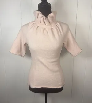Moth High Neck Wool‎ Alpaca Sweater Small Pale Pink thumbnail 1