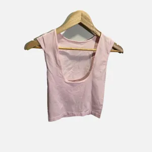 Wild Fable‎ Seamless Crop Top Womens XS Light Pink New Low Scoop Back Cap Sleeve thumbnail 4