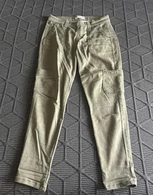 Women’s size S (4-6) Dark Green Cargo Pants with Multiple Pockets thumbnail 1