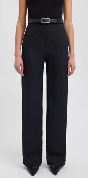 NWT Black Business Casual Pockets‎ Straight Pants XS COMMENSE thumbnail 1