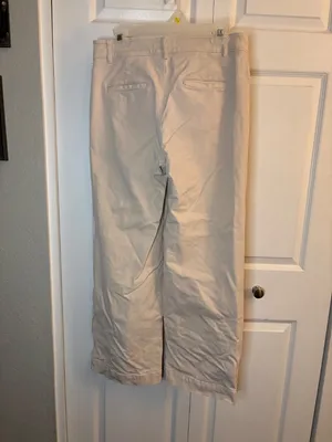 Loft Wide Leg Ecru Denim Pants 8 thumbnail 2