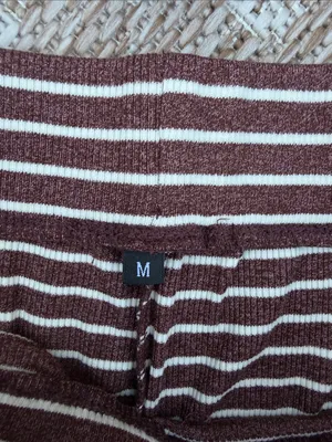 NWOT Womens Wide-Leg Bottoms in Brown and White outfit thumbnail 2