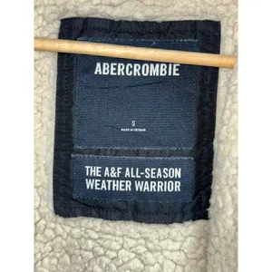 Abercrombie & Fitch Black Sherpa Lined Hooded Parka Jacket Utility Coat Size S thumbnail 5