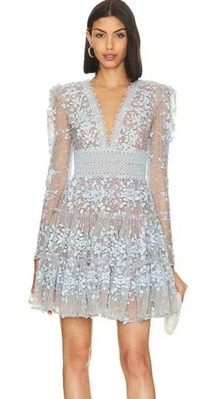 Bronx and Banco Megan Mini Dress Powder Blue thumbnail 1