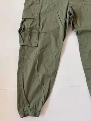 Abercrombie & Fitch Cargo Jogger Pants M Sage Green Y2K Utility thumbnail 2