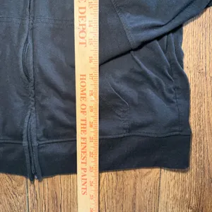 Pink‎ Pepper Co. Full Zip Black Hooded Jacket USA Made Womens S Oversized Cotton thumbnail 7