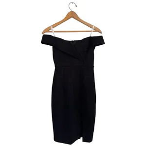 Lulus Black Off The‎ Shoulder Bodycon Dress Front Slit XS NEW thumbnail 3