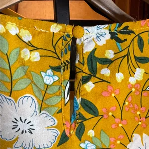 Umgee Yellow Floral Boho Patchwork Mini Dress Size Medium thumbnail 8