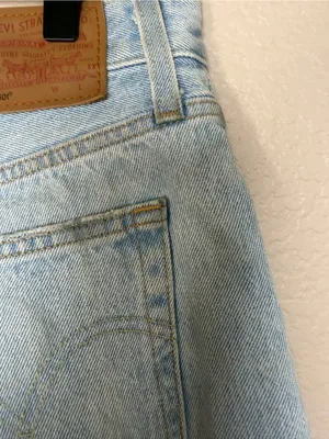 Levi’s 501 Original Denim Jean Shorts size 31 in Luxor Light Blue $75 thumbnail 12
