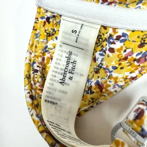 Abercrombie & Fitch Ruffle Floral Yellow Bikini Swim Top‎ Size S thumbnail 6