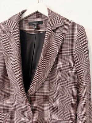 White House Black Market Plaid Signature Blazer Plus Size 14 Academia Corporate thumbnail 2