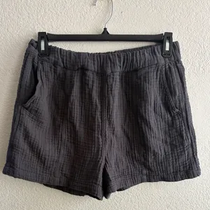 Madewell High Waist Womens Gray Gauze Cotton Comfy Shorts M thumbnail 4
