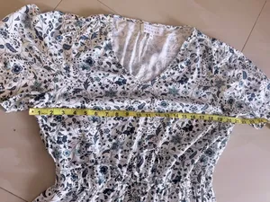 Margaux Riviera Women's Dress Sz XL Floral Drawstring Ruffle Spring Bloomcore thumbnail 7