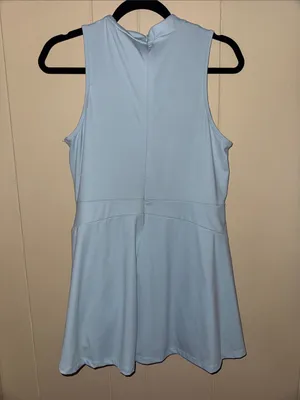 TCEC Light Blue Athletic Dress/Shorts with Coral Zip Detail thumbnail 4