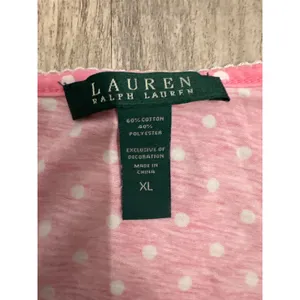 Lauren Ralph‎ Lauren Pink Polka Dot Tank Nightgown Size XL Scoop Neck Cotton thumbnail 3