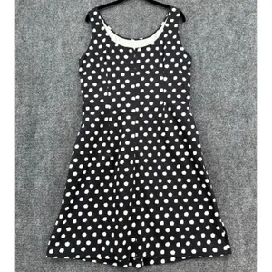 American Living Polka Dot Sleeveless FIt and Flare Midi Dress Scoop Neck Large thumbnail 2