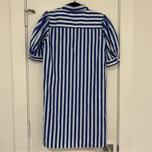 Navy Bleu Royal Stripe Puff Sleeve Shirt Dress thumbnail 9