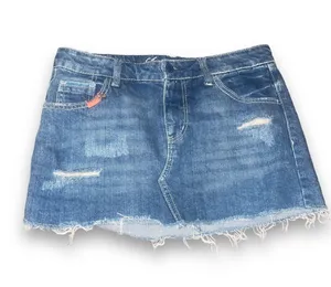 American Eagle Distressed Denim Mini Skirt thumbnail 1