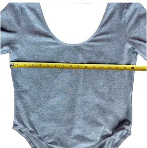 Heather Grey Basic Tee 3/4 Sleeve Bodysuit thumbnail 5