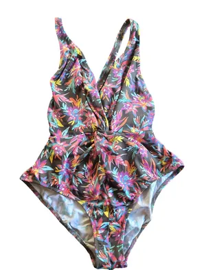 ASOS Pistol Panties Floral One-Piece Swimsuit Size: 10 thumbnail 1