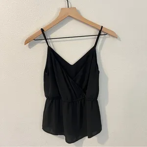 Aritzia Babaton Warren Camisole Black Chiffon Cinched‎ Tie Waist Size XXS thumbnail 7