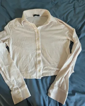 Light pink collared brandy Melville top thumbnail 1