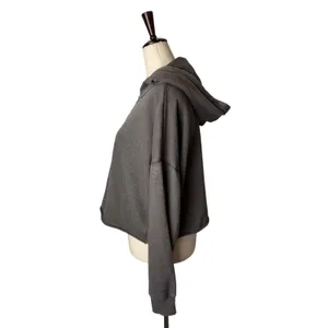 Aerie Quarter‎ Zip Hoodie Women Small Brown Gray Cropped Sweatshirt Athleisure thumbnail 6