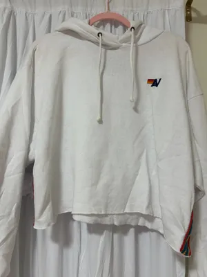 Aviator Nation White Cropped Sweatshirt thumbnail 1
