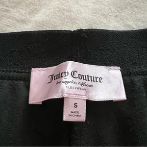 90s Juicy Couture Black Velour Cozy Sleep Shorts Rhinestone Embellishments Y2K S thumbnail 3