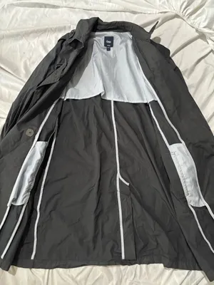 Gap Classic Black Double-Breasted Trench Coat thumbnail 5