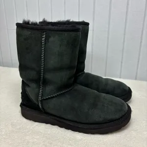 UGG Dark Suede Black ‎ Boots with Shearling Size 6 thumbnail 1