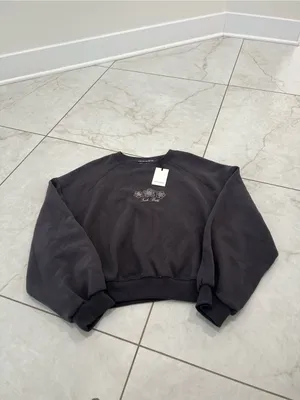 NWT Funky Buddha Anthracite Cowgirl Club Sweatshirt Size Small thumbnail 2
