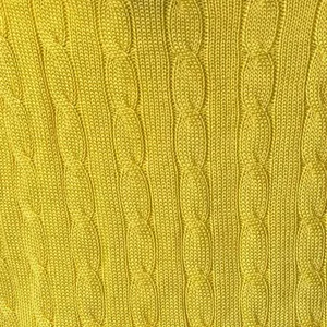Vintage‎ Lauren Ralph Lauren Yellow Cable Knit Sweater Preppy Boat Neck Knit thumbnail 4