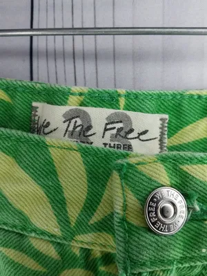 We The Free Green Floral Wide-Leg Oversized Slouchy Boho Groovy Festival Pants thumbnail 4
