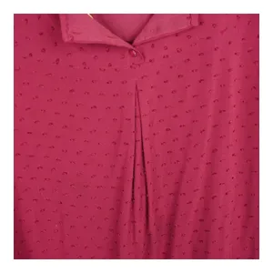 Maeve Anthropologie Blouse Womens 10 Burgundy Swiss Dot Scallop Hem 3/4 Sleeve thumbnail 8
