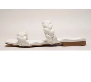 White Vegan Leather Braided Sandal Size 6 thumbnail 3