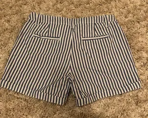 Women's GAP blue and white striped shorts thumbnail 2