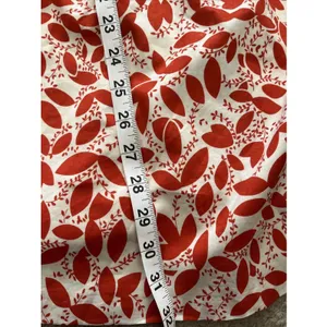Vtg Jcrew Dress 0 strapless cotton orange leaf summer vacation resort cruise thumbnail 8