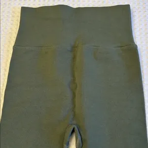 NEW! Free People Movement Dark Olive Sage Forest Green Ribbed Leggings Size XS/S thumbnail 8