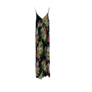 Express Maxi Dress XS tropical Black Pink Hawaii Beach resort thumbnail 3
