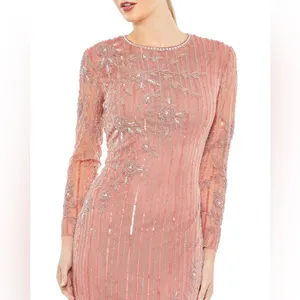 Mac Duggal Embellished‎ High Neck Illusion Long Sleeve Gown 11136 NWT 12 thumbnail 2