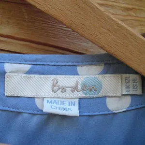 Boden Blue white Dress TALL Long thumbnail 9